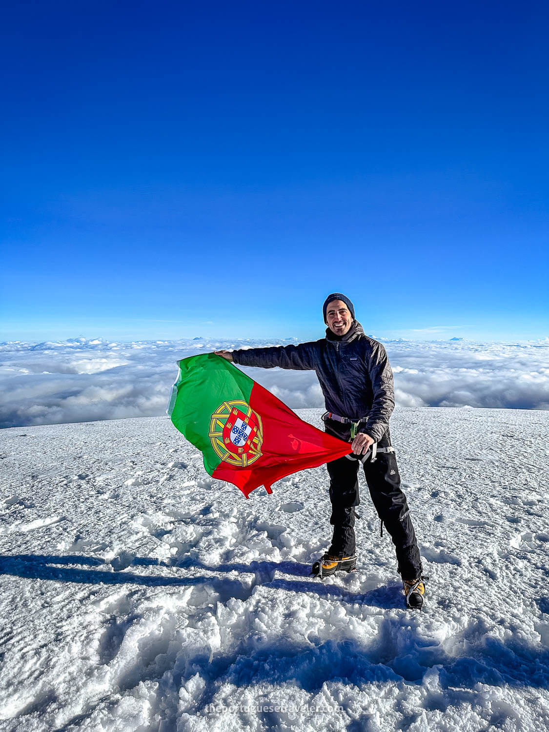 Me with the Portuguese Flag on the top of the world