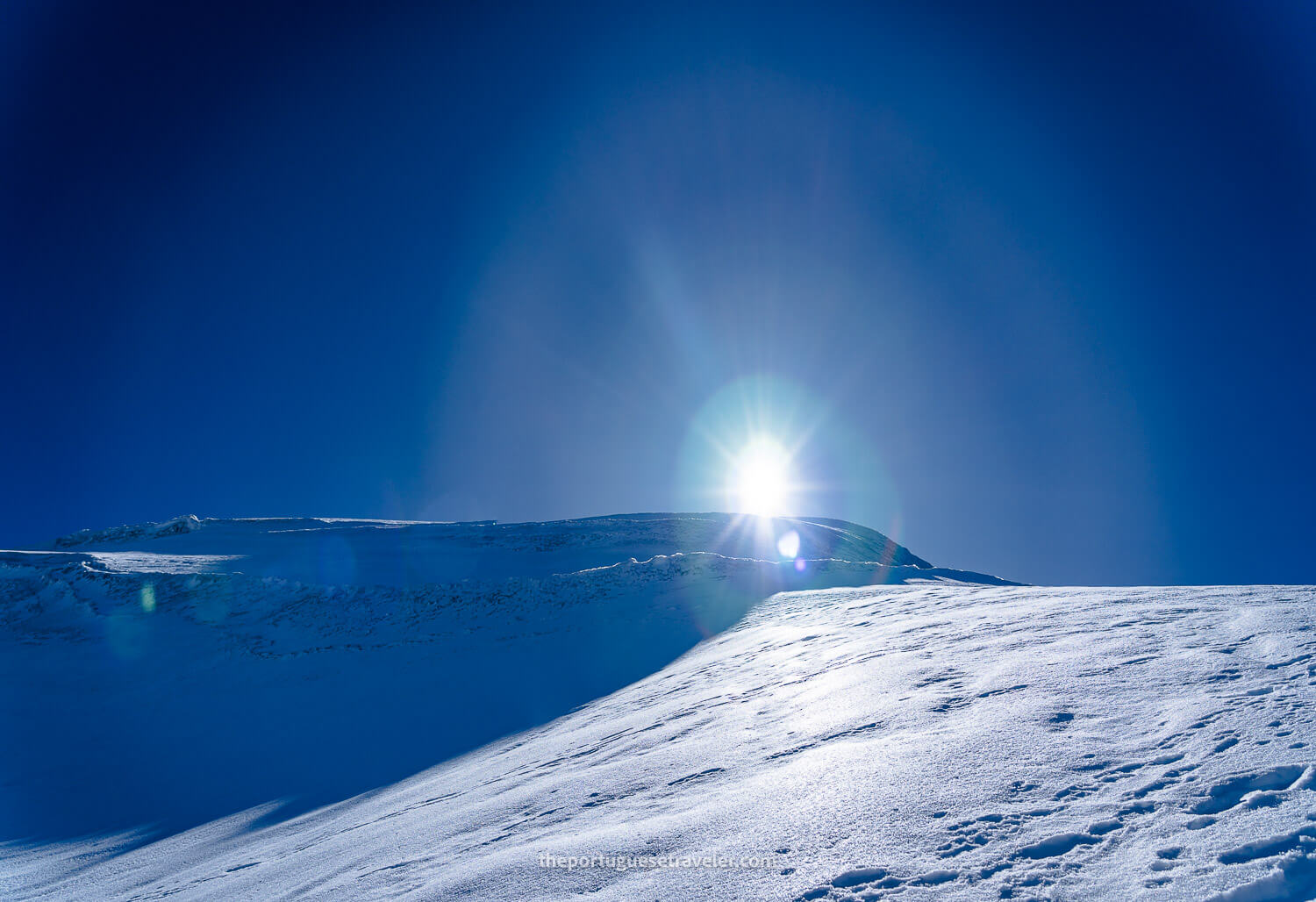 The endless snow climb to the summit