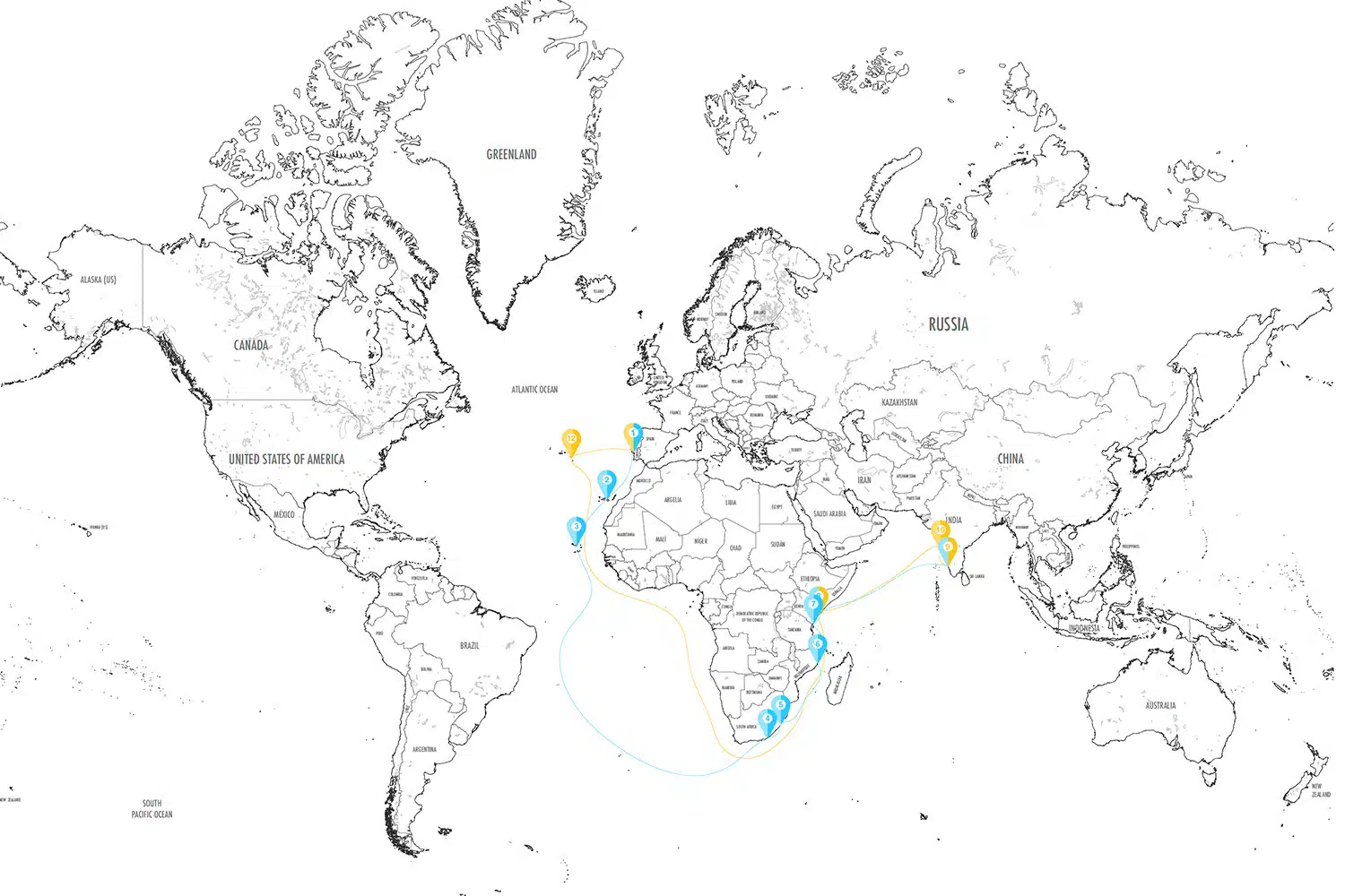 The Voyage to India - The Map of Vasco da Gama's Journey to India by Sea