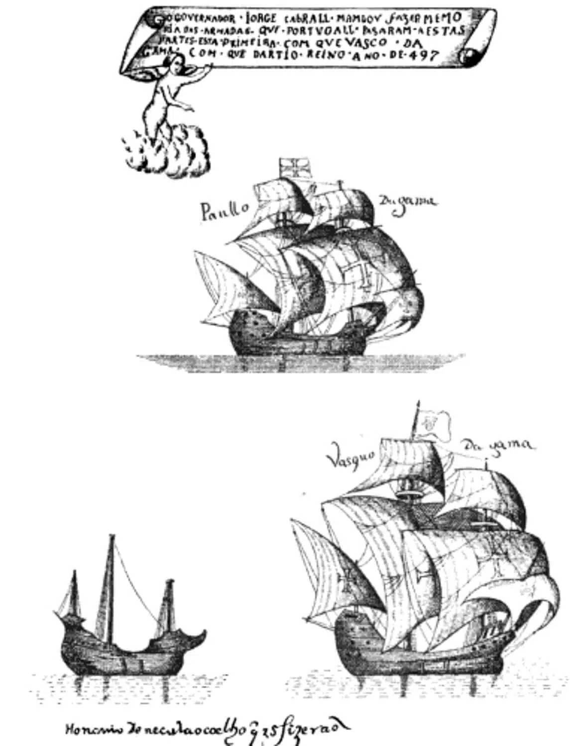 The three caravels of the first journey