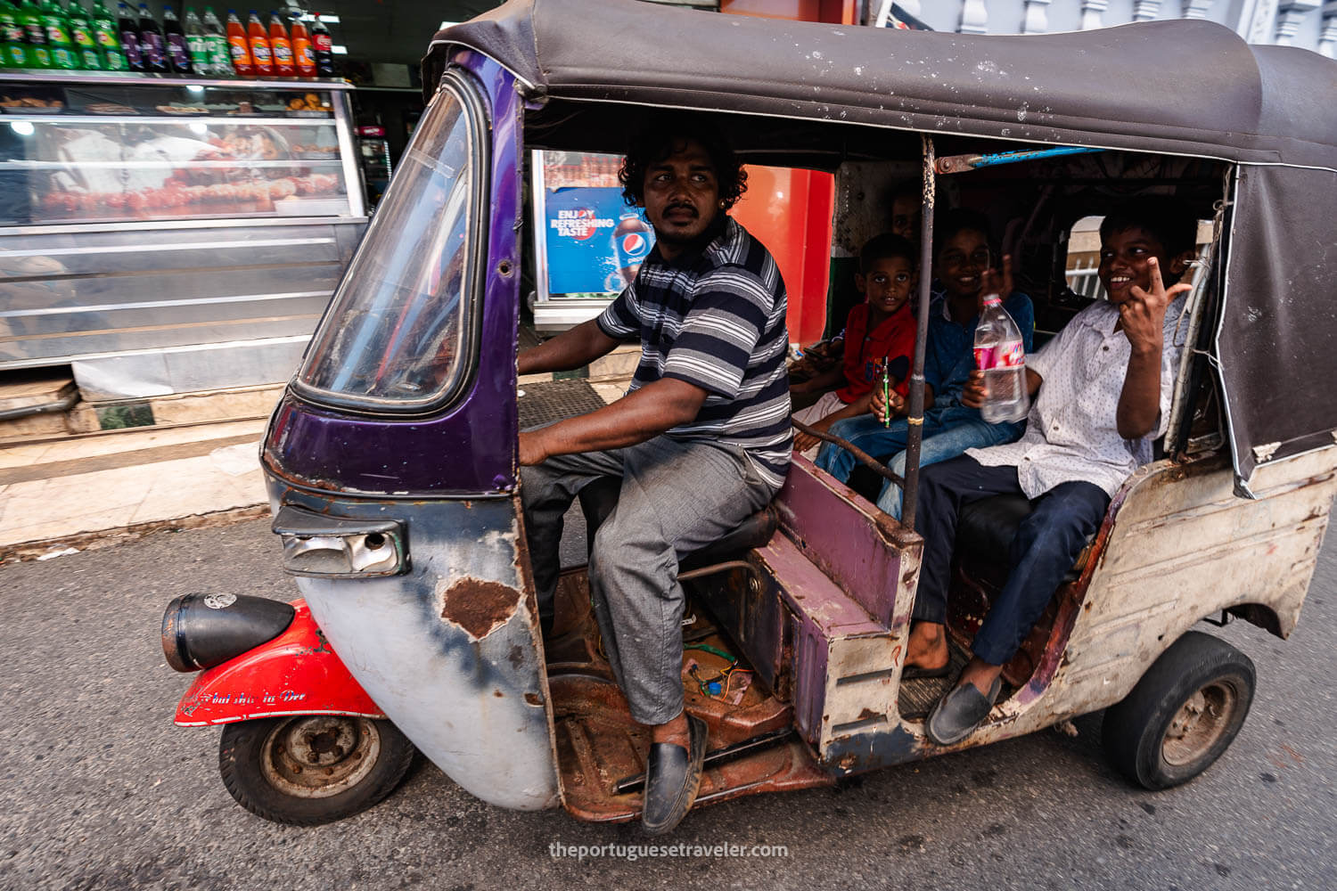 A tuktuk in Colombo Sri Lanka