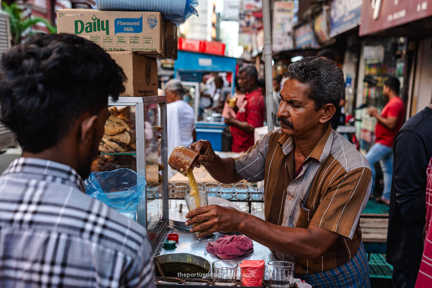 A food stand at the Pettah Market