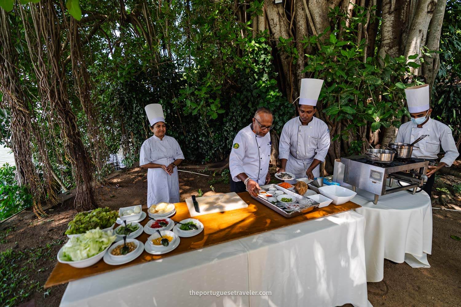 The cooking class at the Ekho Resort