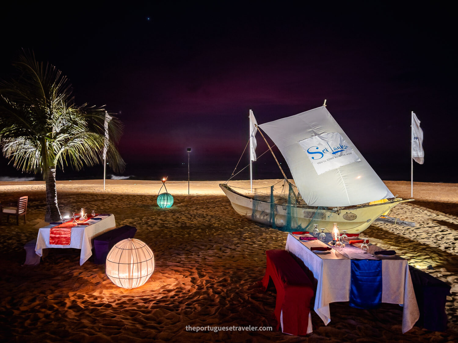 The Mount Lavinia beach at the Sri Lankan Tourism event