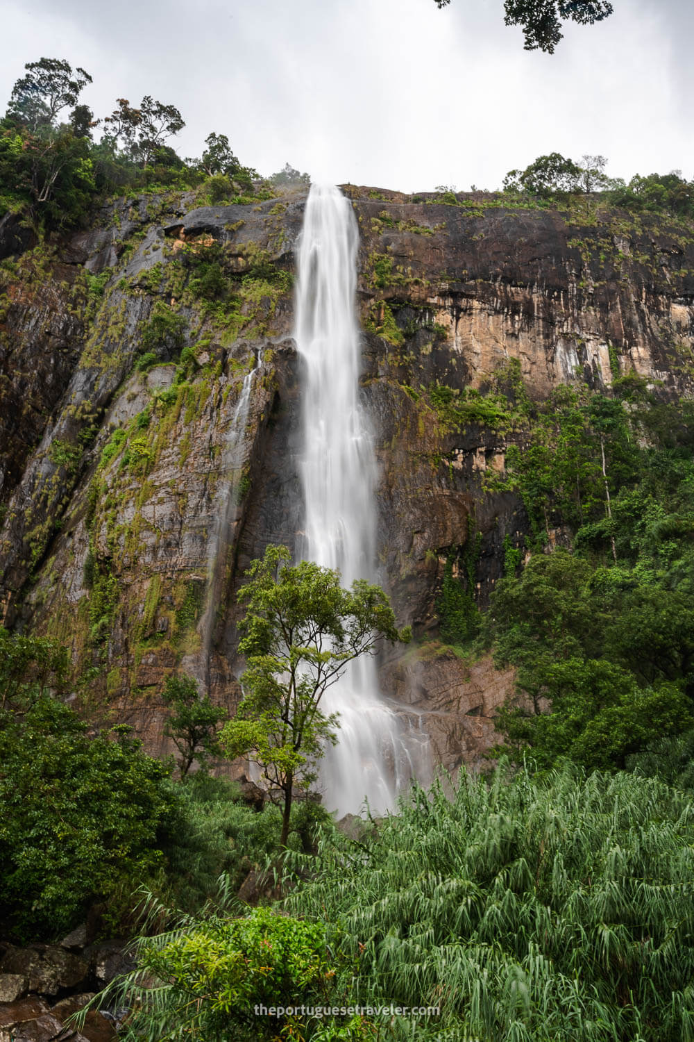 The Diyaluma Falls in Ella, Sri Lanka