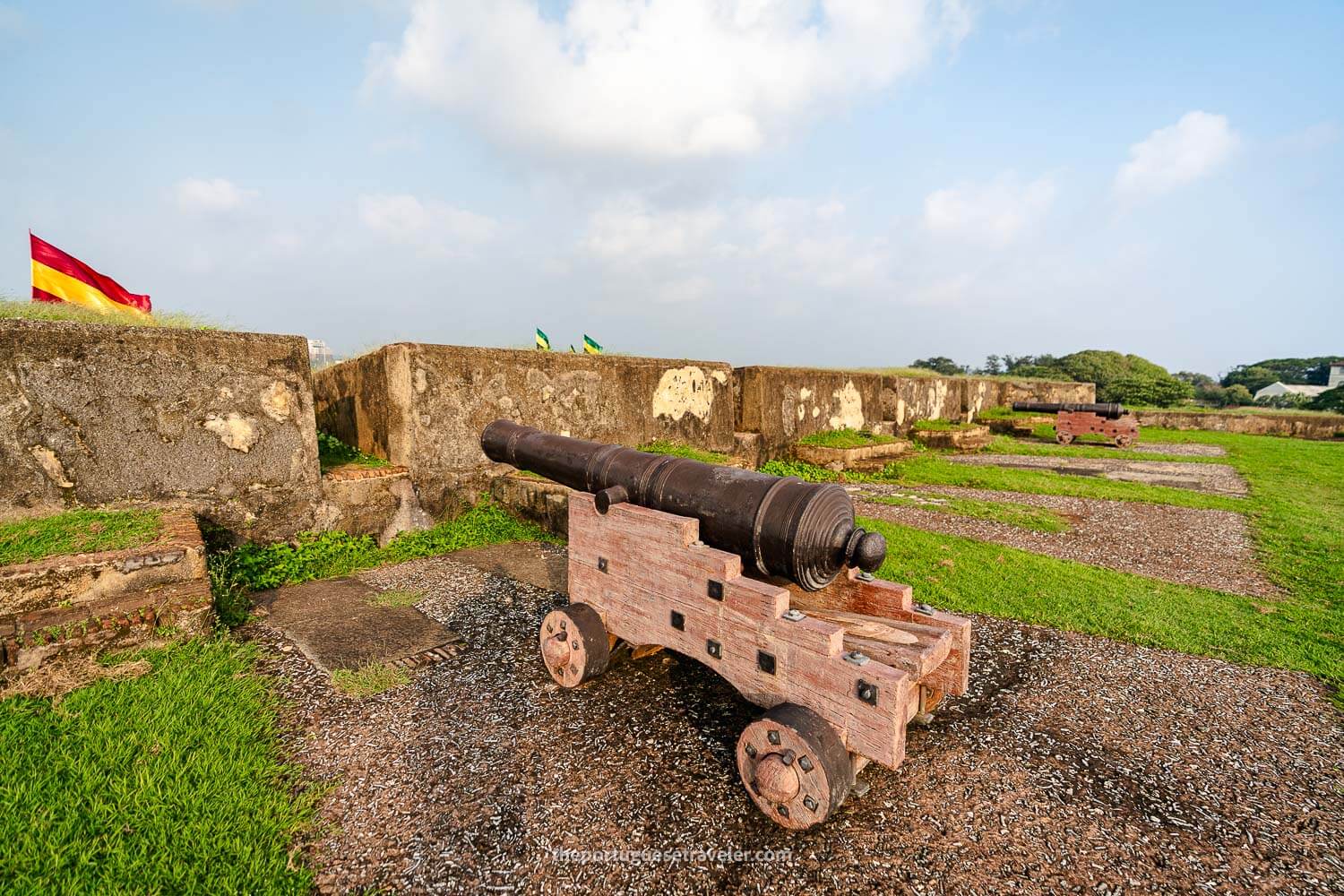 A cannon at the Clock Tower Bastion, in Galle, Sri Lanka