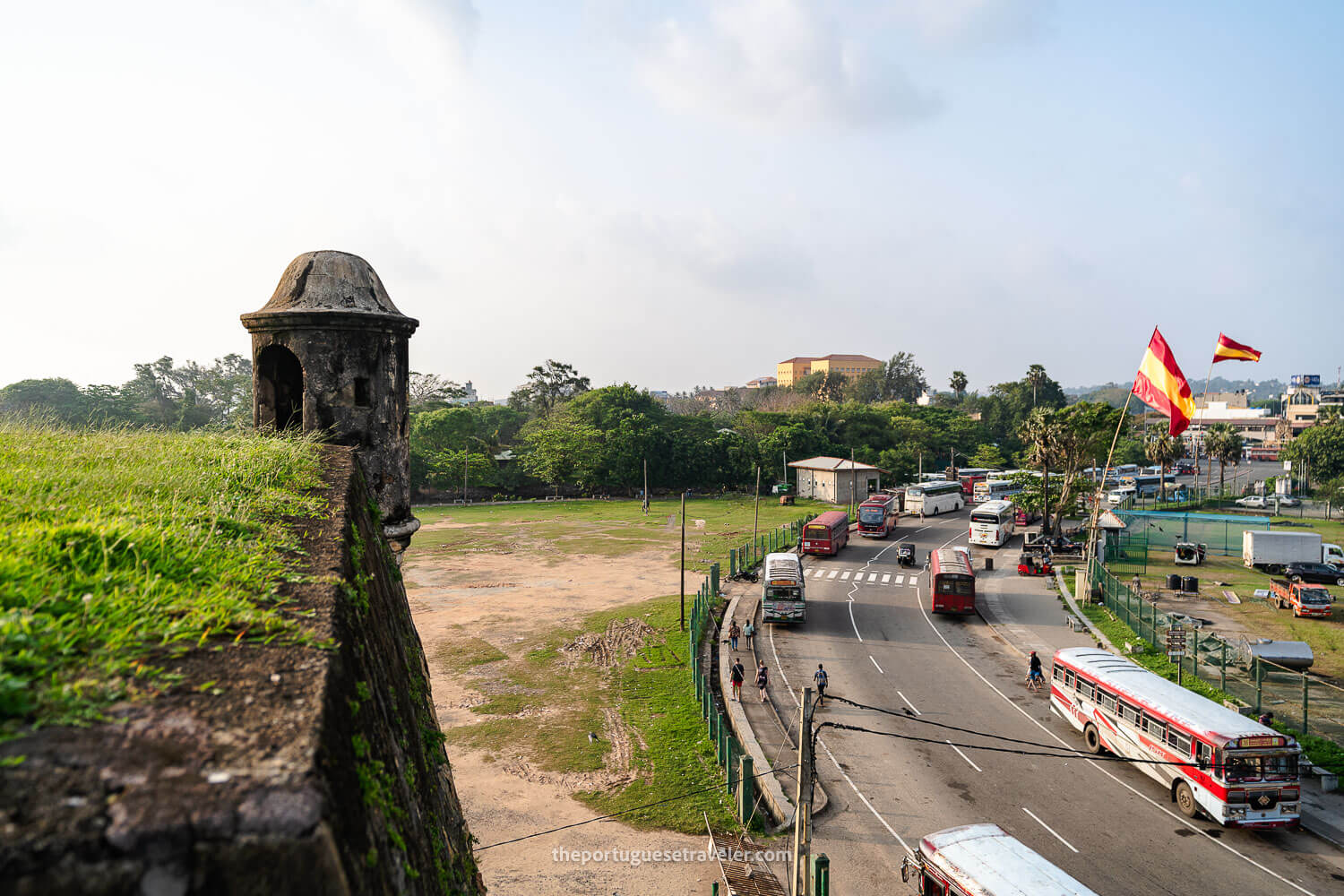 The view from the Star Bastion at the Clock Tower in Galle