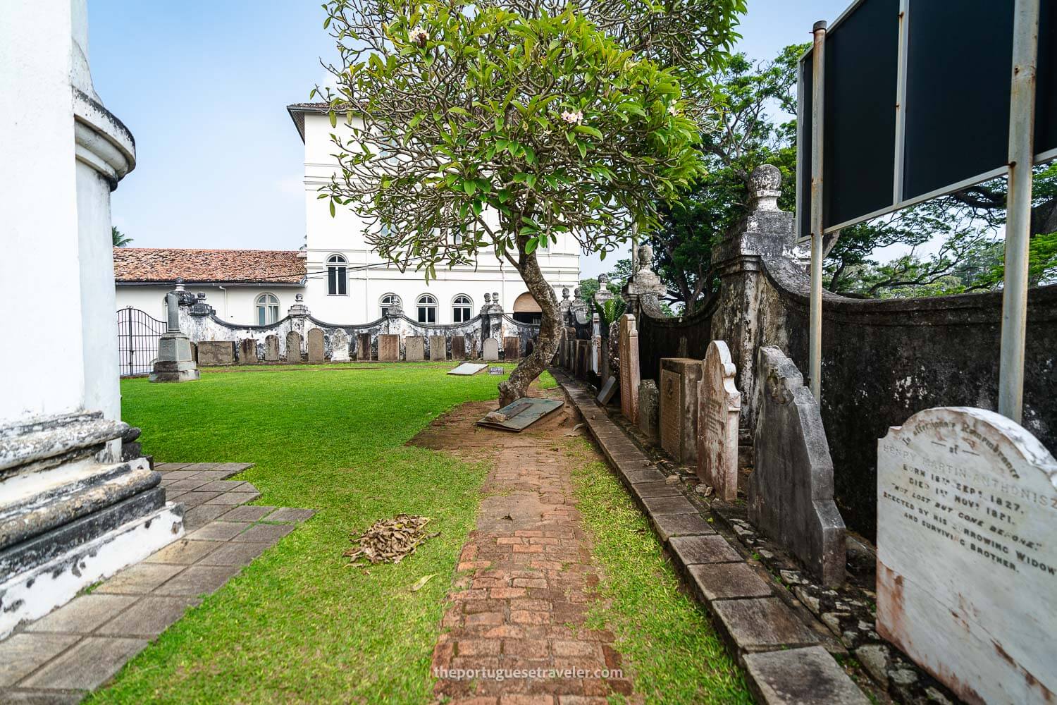 The Graveyard inside the Church's grounds, in Galle, Sri Lanka