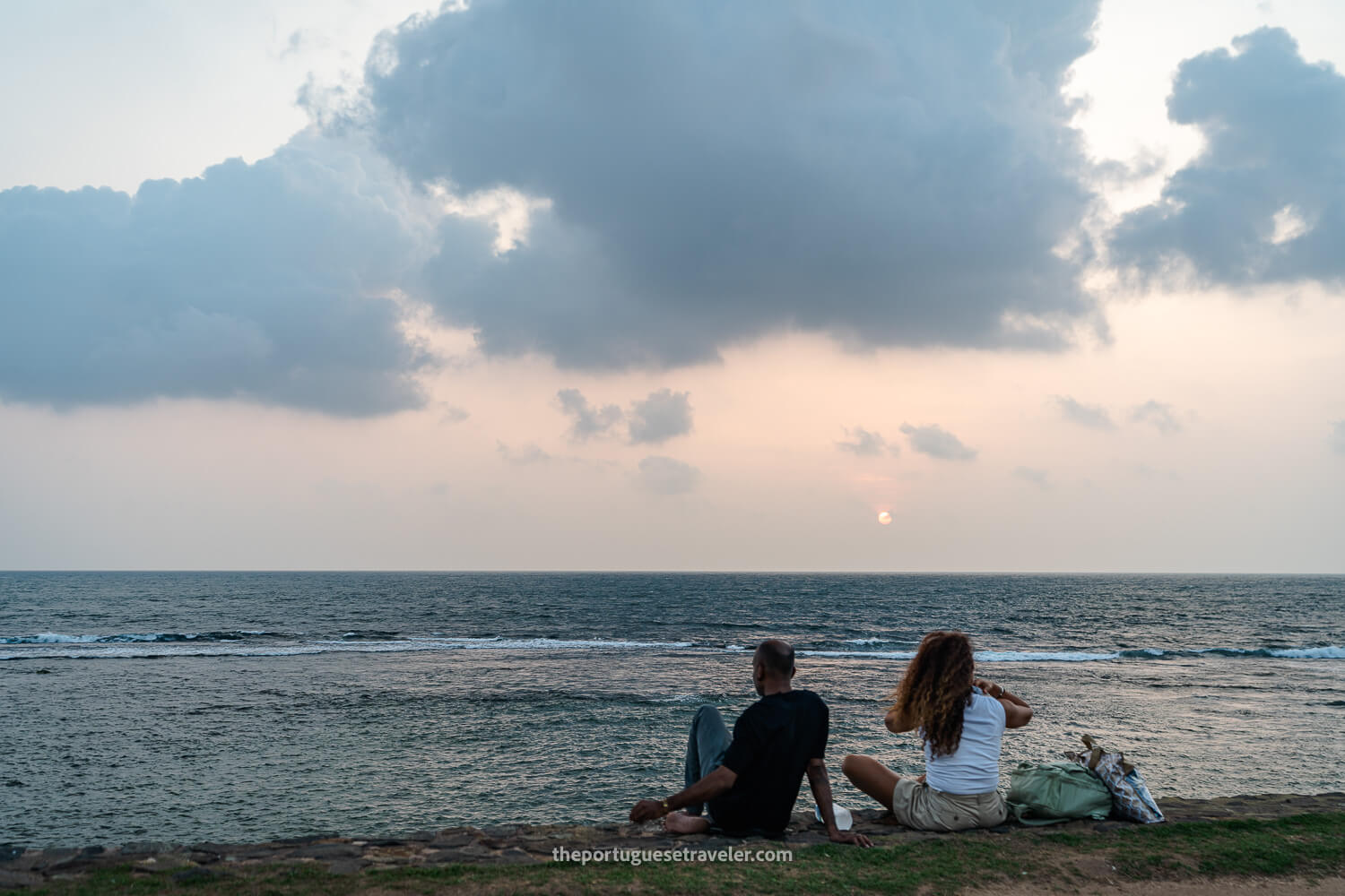 The Last Sunset of the Trip over the walls of Galle Fort, in Galle, Sri Lanka