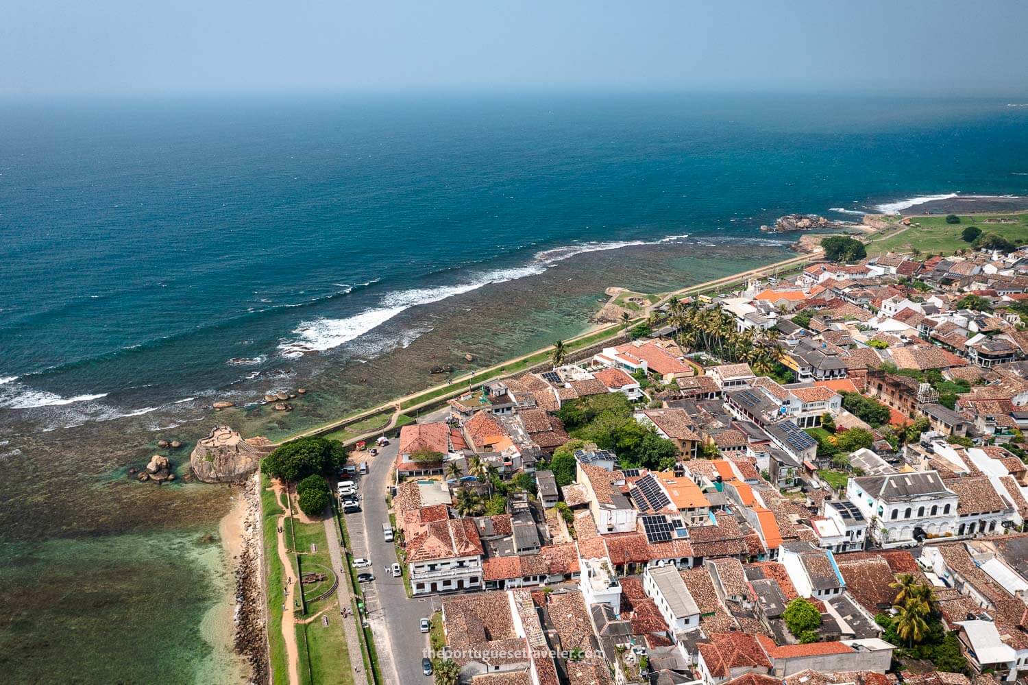 The Galle Fort seen from the sky