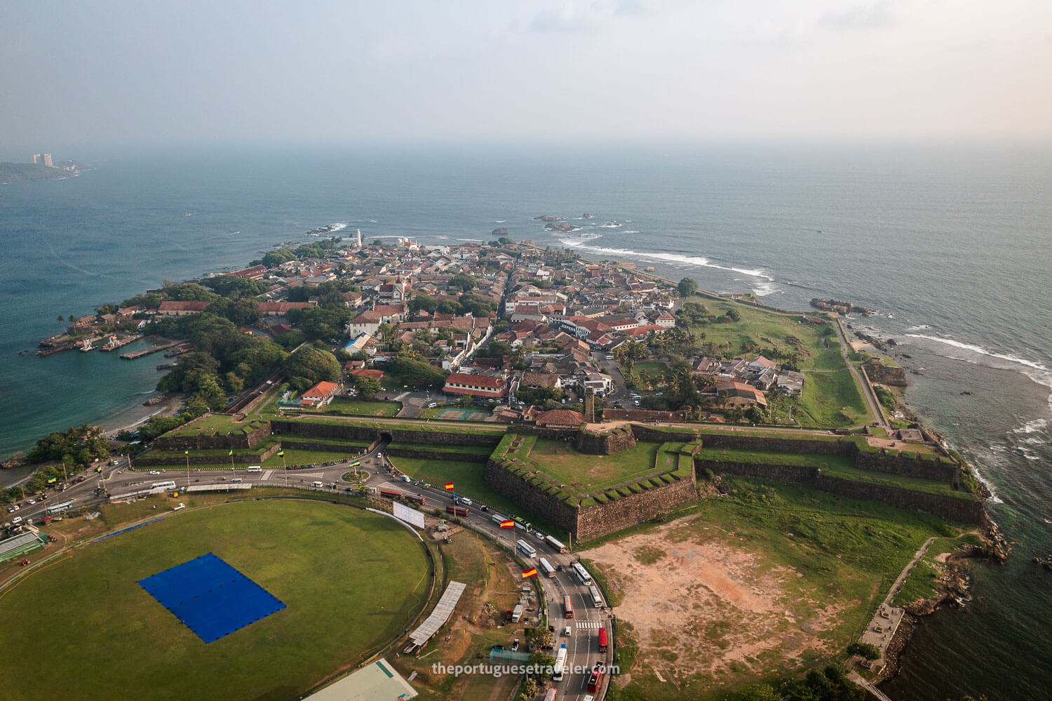 Galle Fort and on the left the Portuguese Black Fort