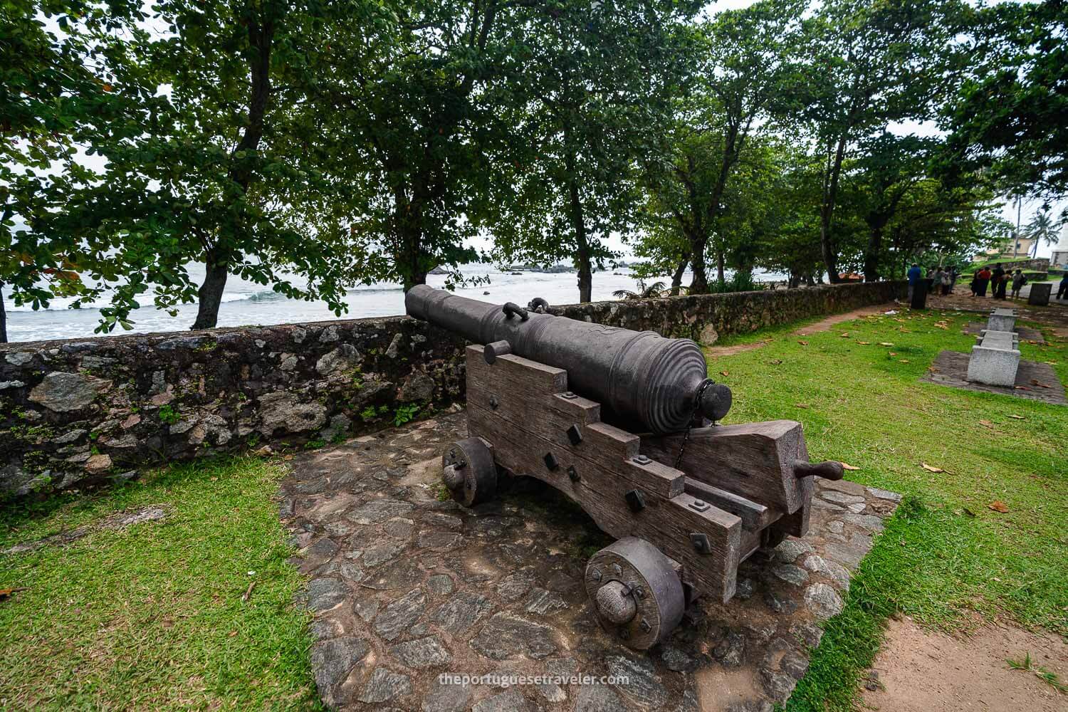 The cannons at the Galle Fort