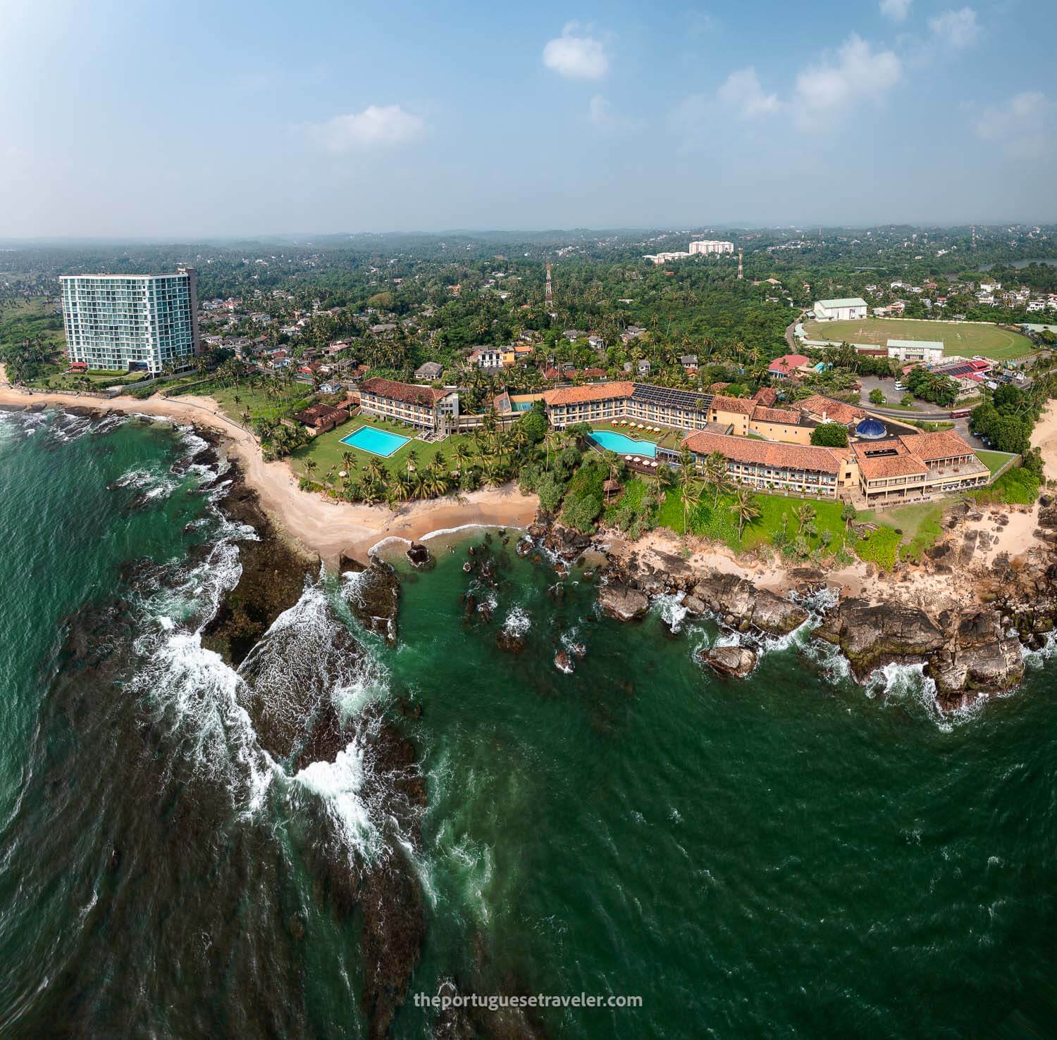 The Jetwing Lighthouse Hotel in Galle - Drone View, in Galle, Sri Lanka