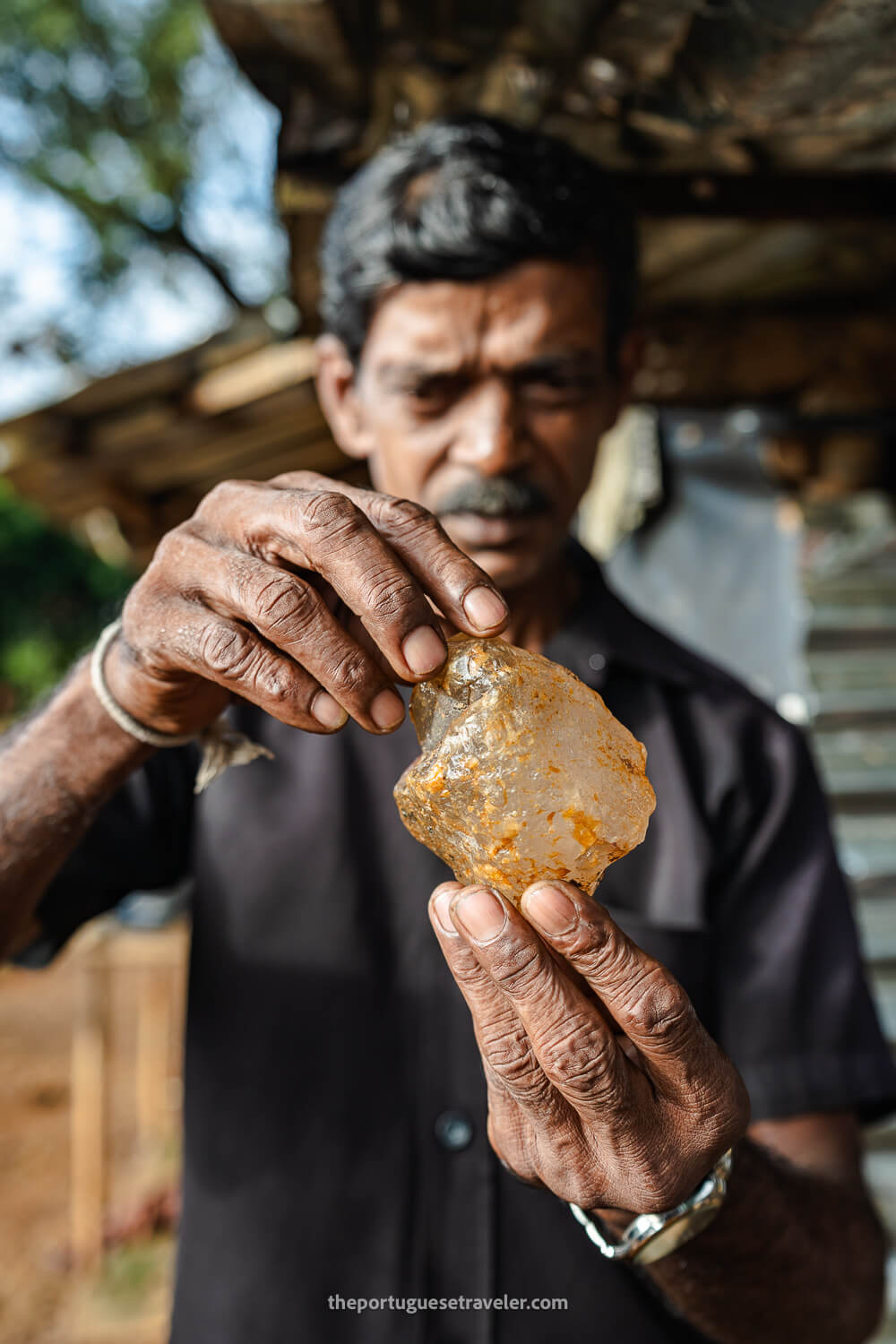 One of the biggest gems they found in this mine in Ratnapura