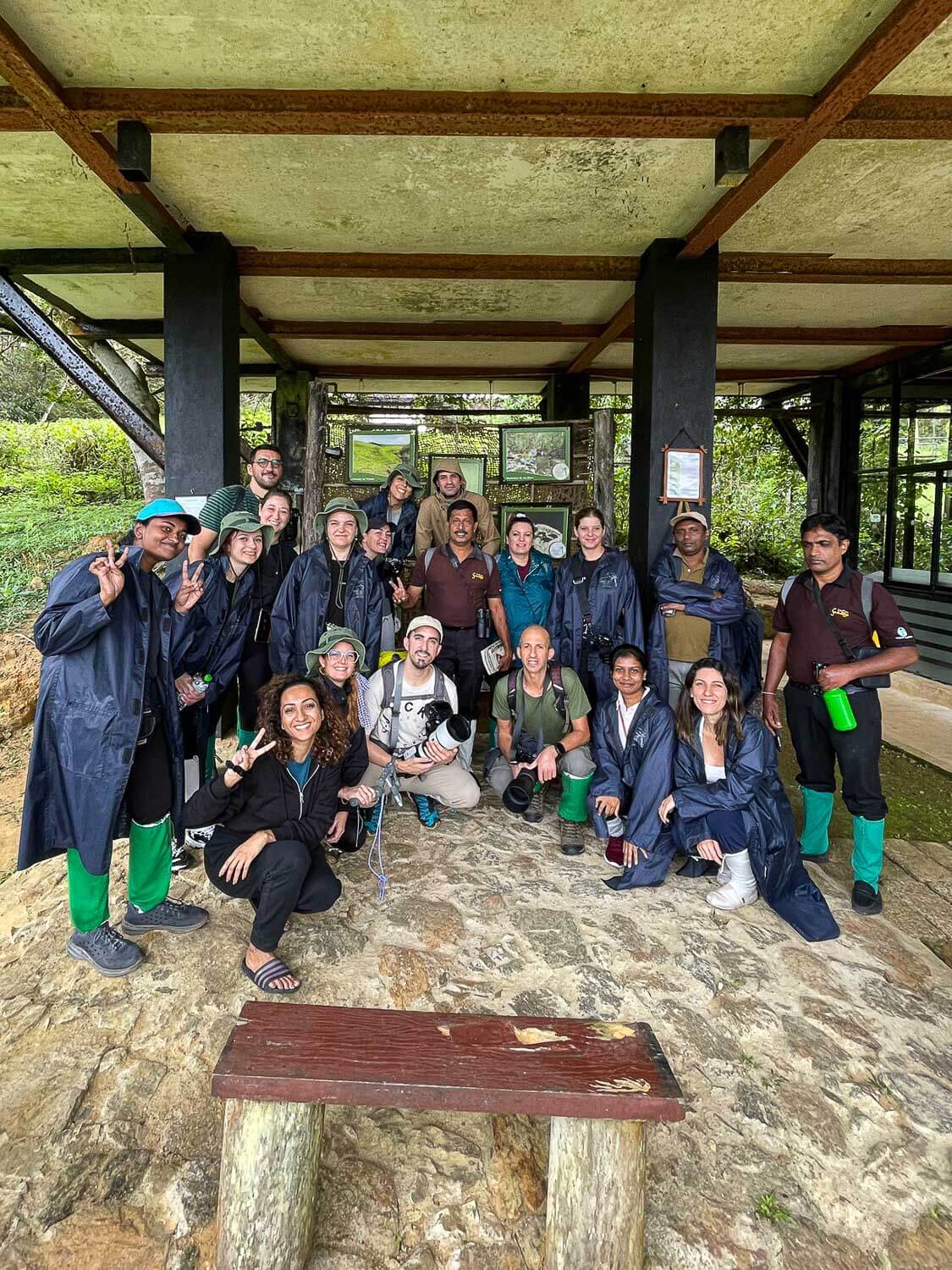 The group at the lobby before the jungle hike