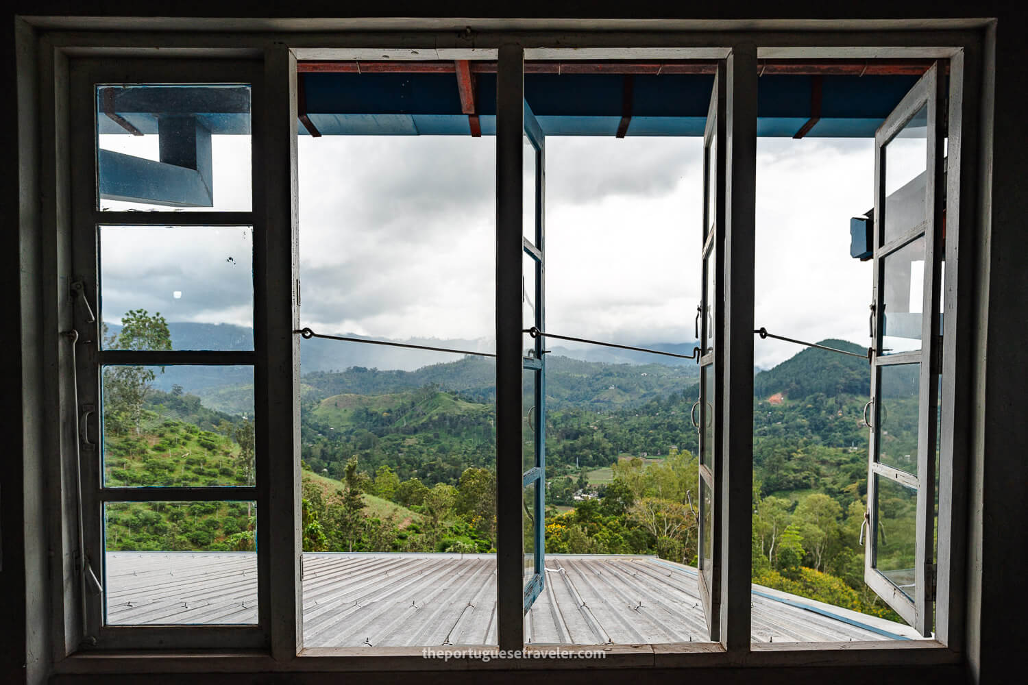 The view from the factory to the Ceylon Tea plantations