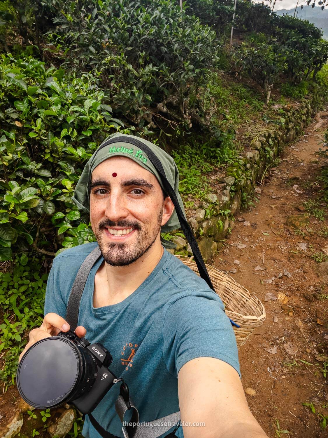 Me with my Sony companion at the Halpewatte Ceylon Tea Factory