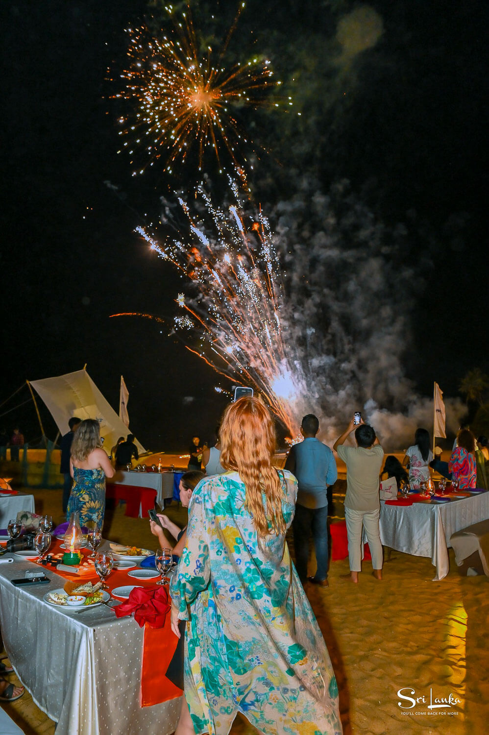 The fireworks at the end of the evening