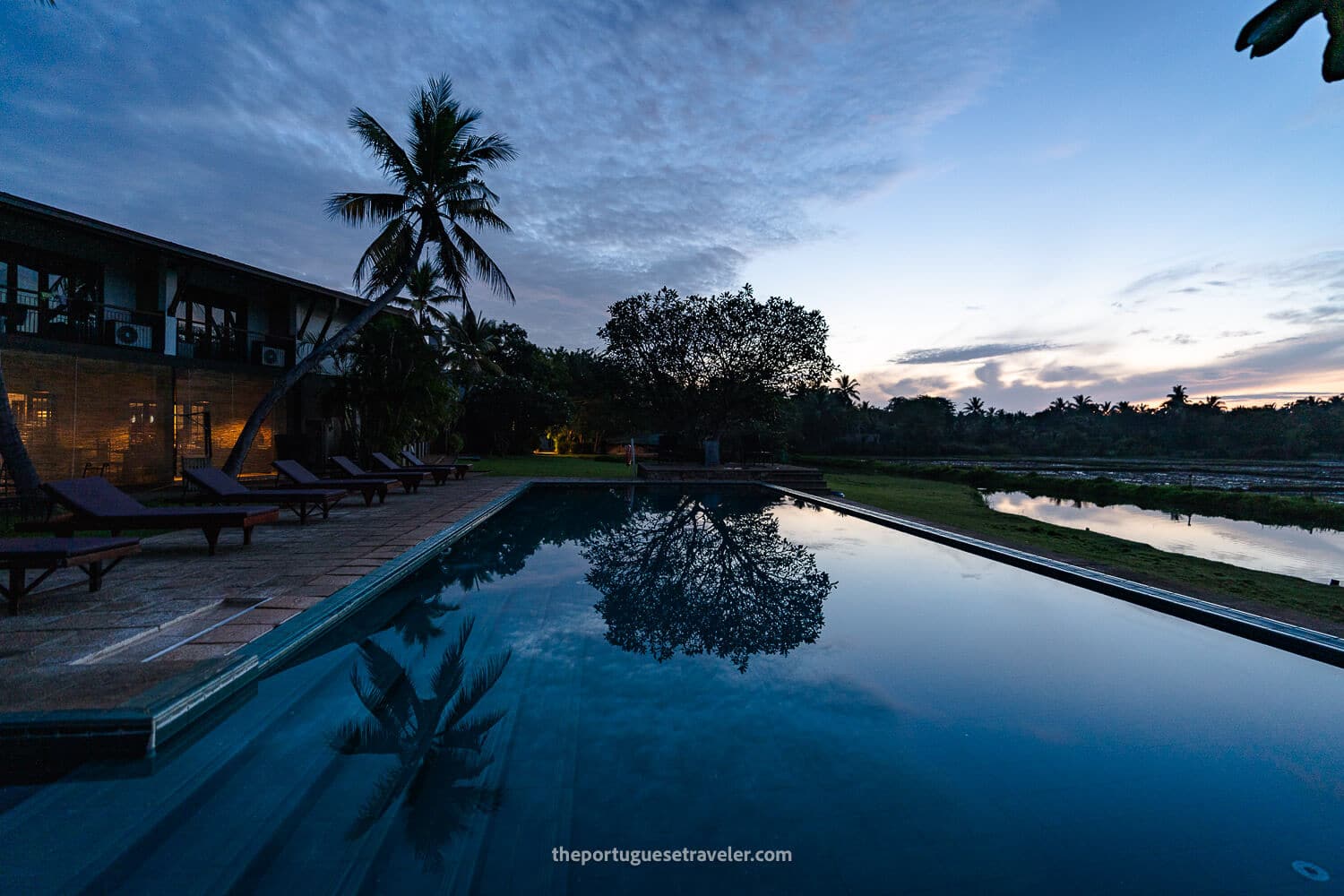 The Kithala Hotel at dusk