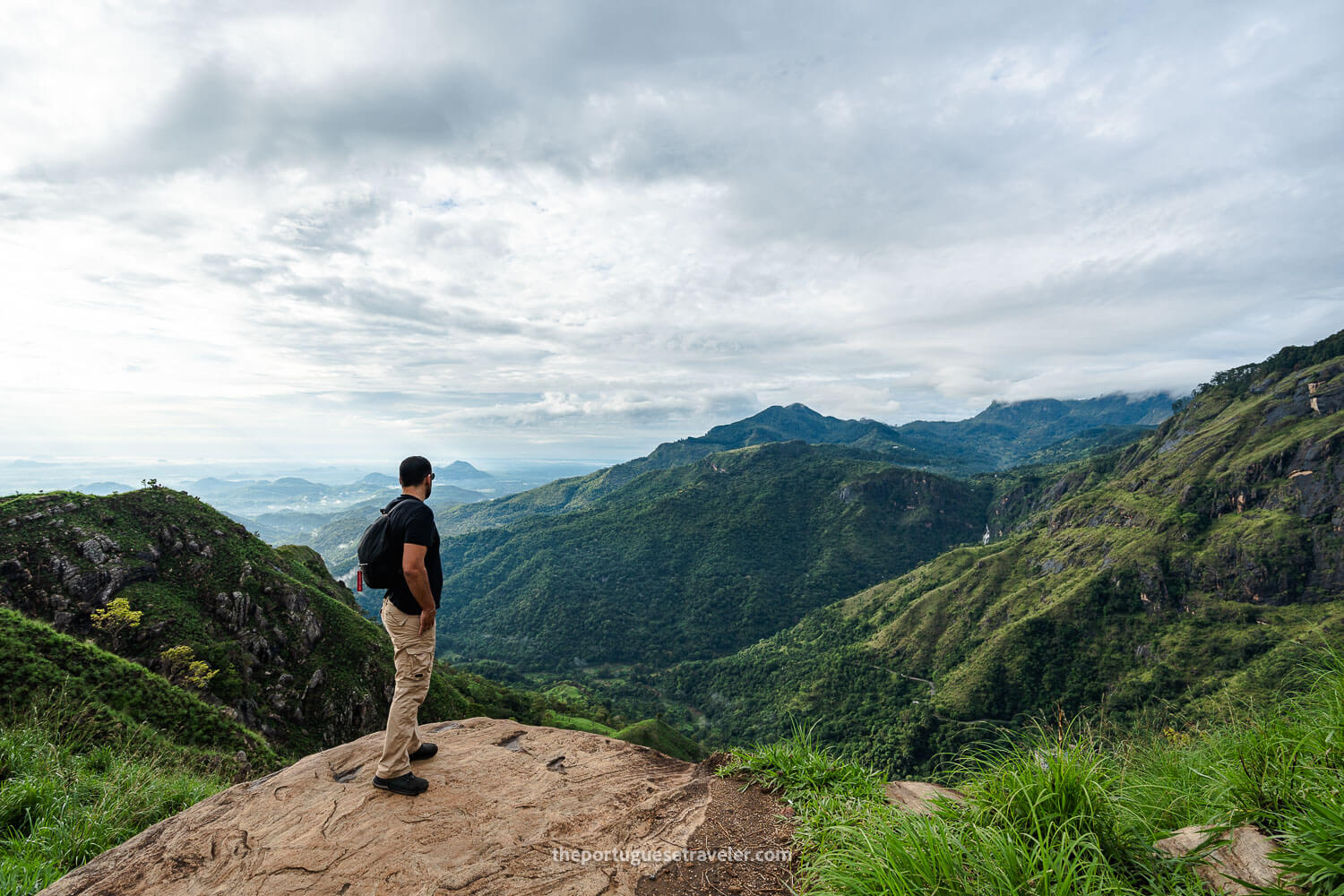 Ricardo looking at the landscape at the Little Adam's Peak first summit