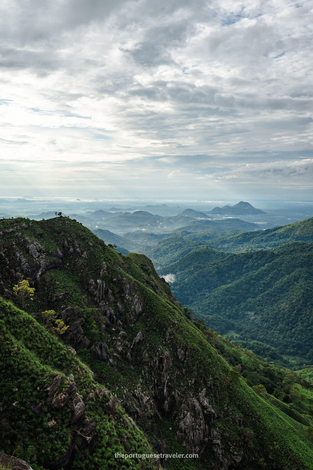 The view to the second summit of Little Adam's Peak and the hilly backdrop