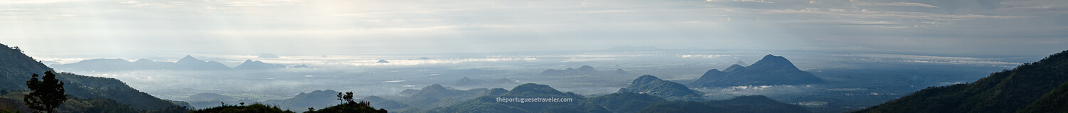 A panorama of the Uva Highlands from the top of Little Adam's Peak