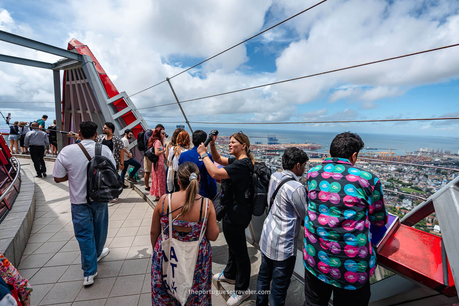 The observation platform at the top of the tower