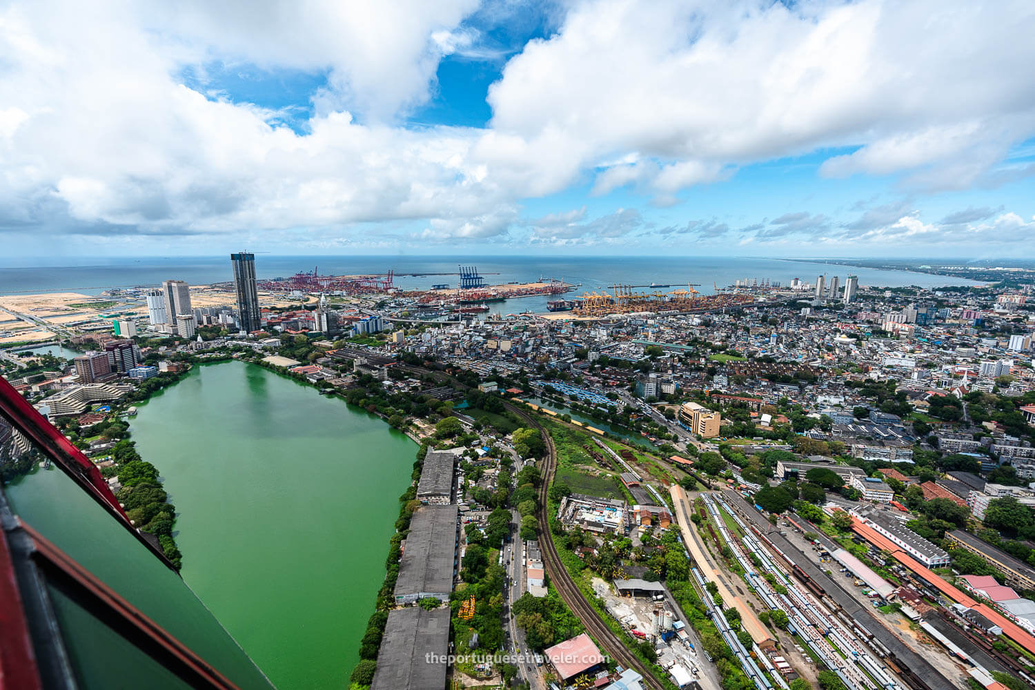 The view to the ocean from the top of the tower