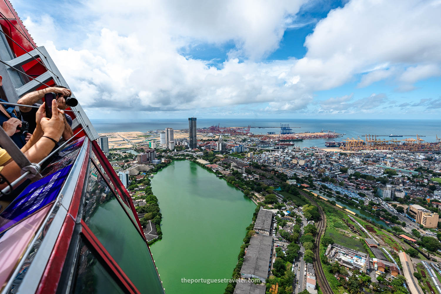 The view from the top of the Lotus Tower, in Colombo Sri Lanka