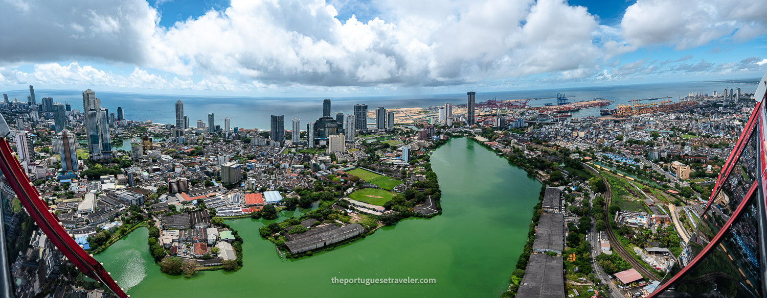 The view of Colombo City from the Lotus Tower, in Colombo Sri Lanka