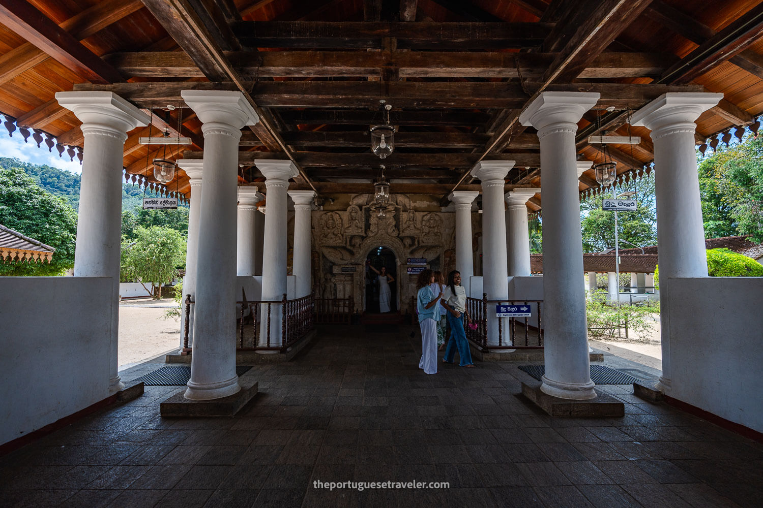 The covered area before the main temple