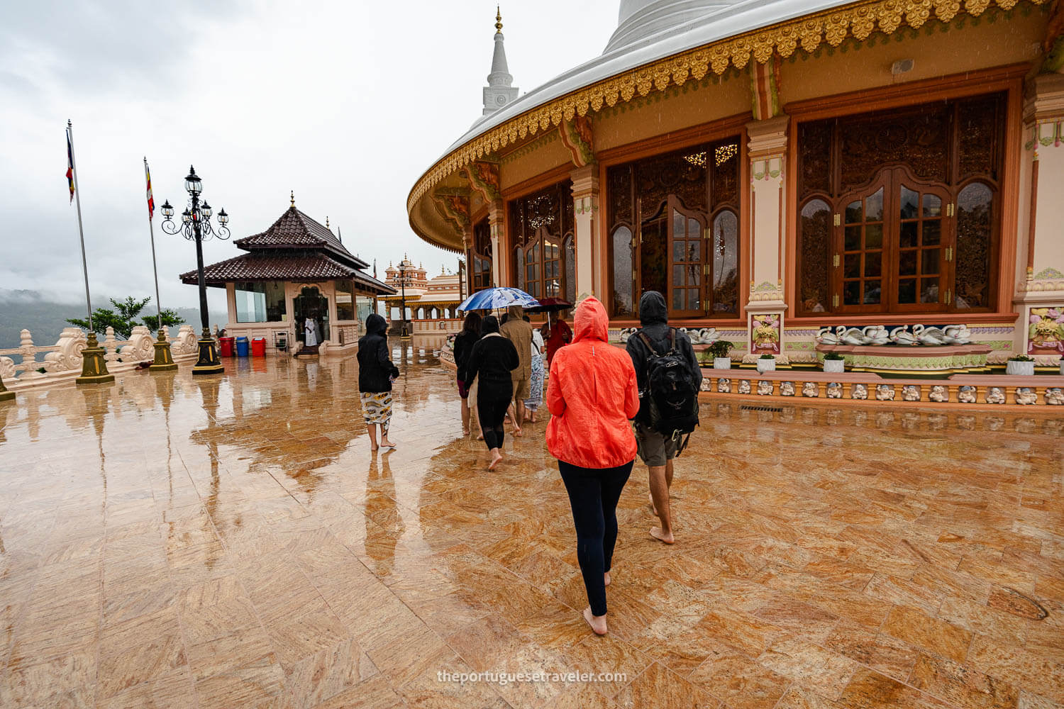 The group on its way to the main temple