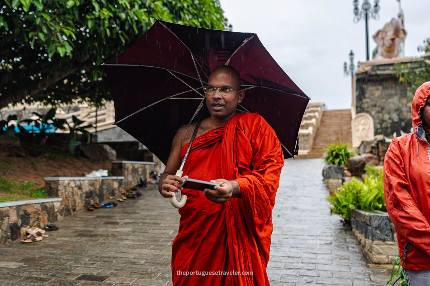 Our Monk-Guide at the Mahamevnawa Monastery