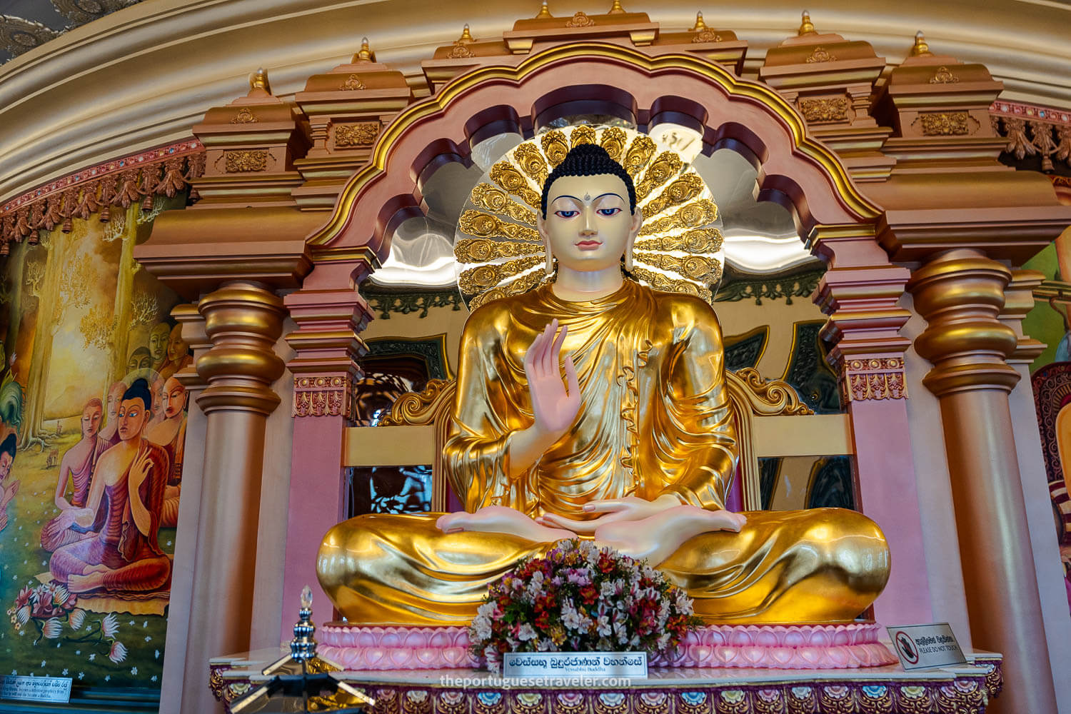 A Buddha's statue inside the Mahamevnawa Buddhist Monastery