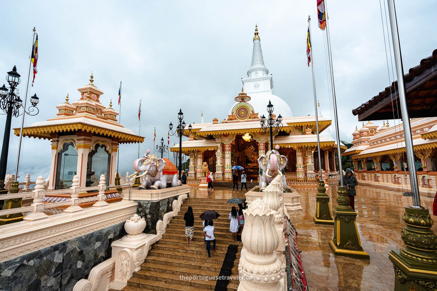 The Mahamevnawa Buddhist Monastery, in Ella, Sri Lanka