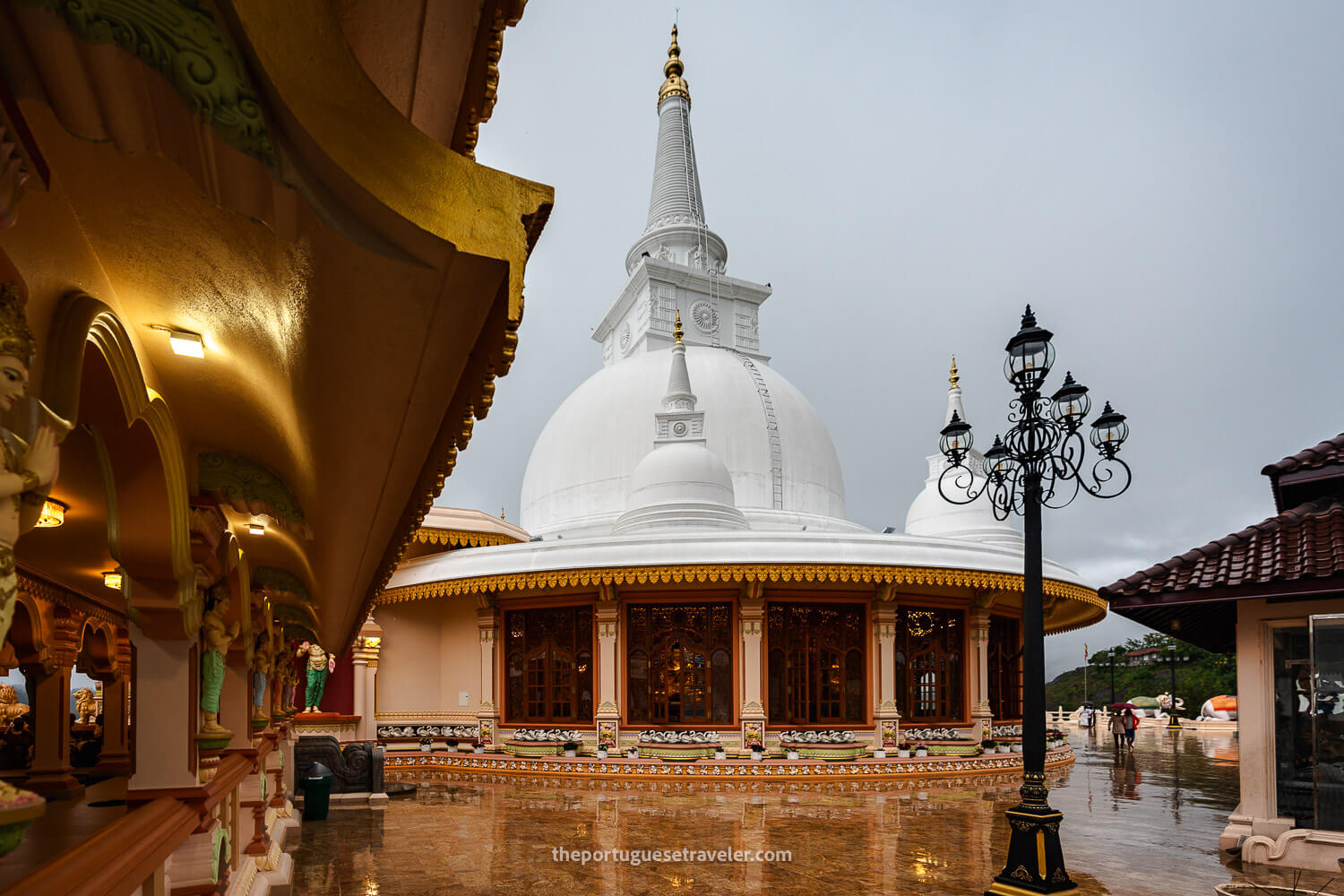 The exterior of the brand new Mahamevnawa Buddhist Monastery in Bandarawela