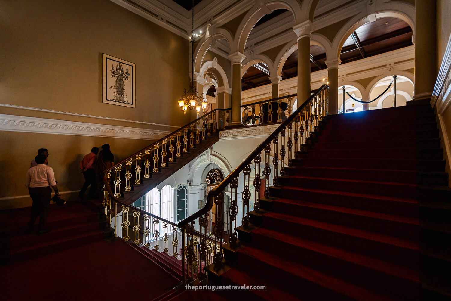 The main staircase of the building