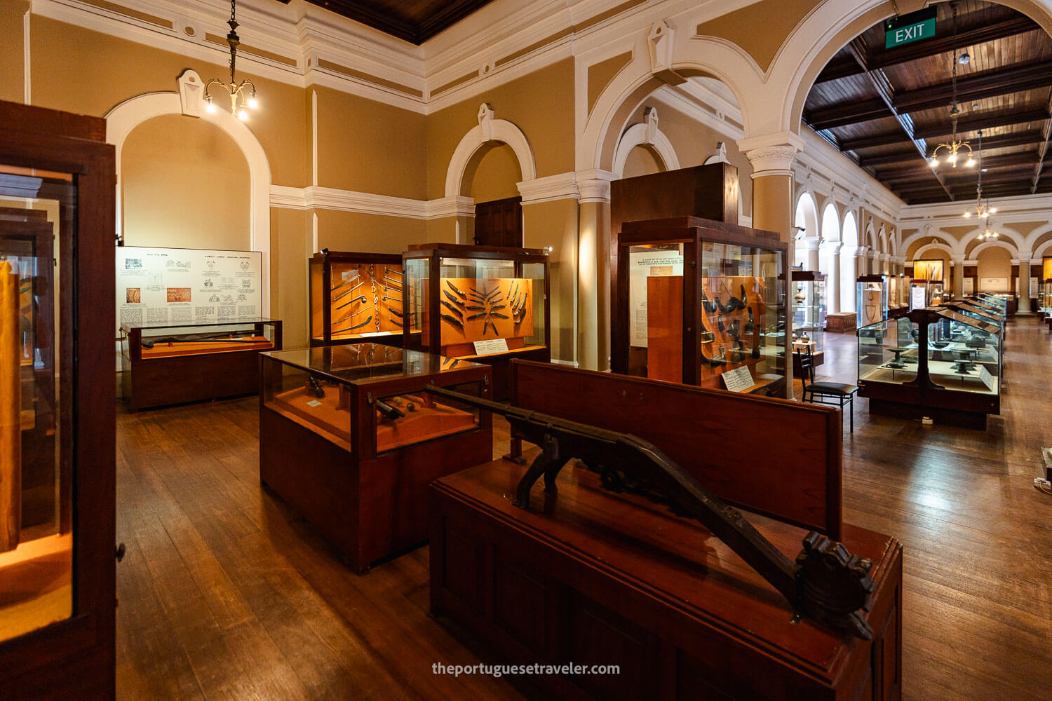 One of the many exhibition rooms inside the museum