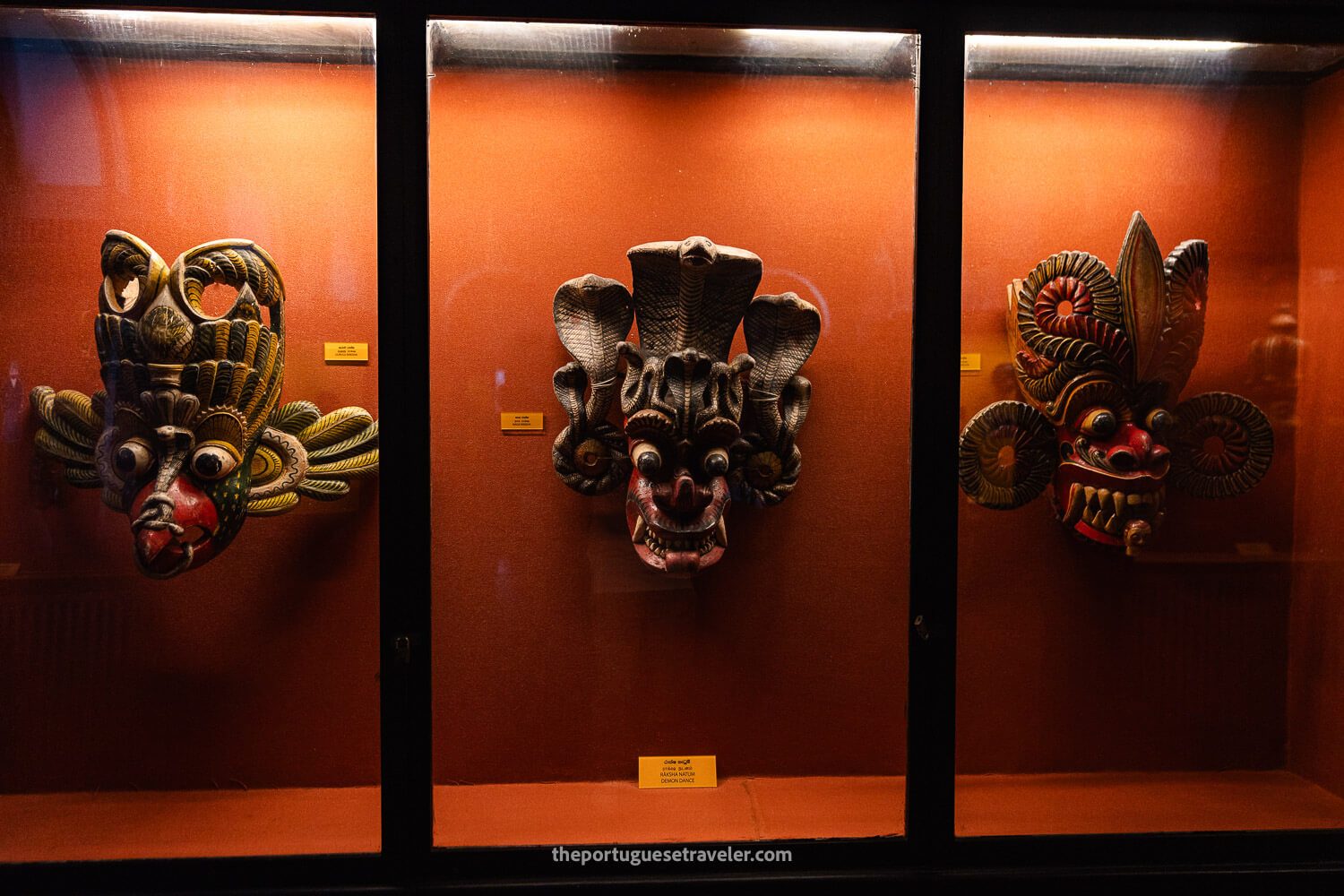 Masks at the museum, in Colombo Sri Lanka