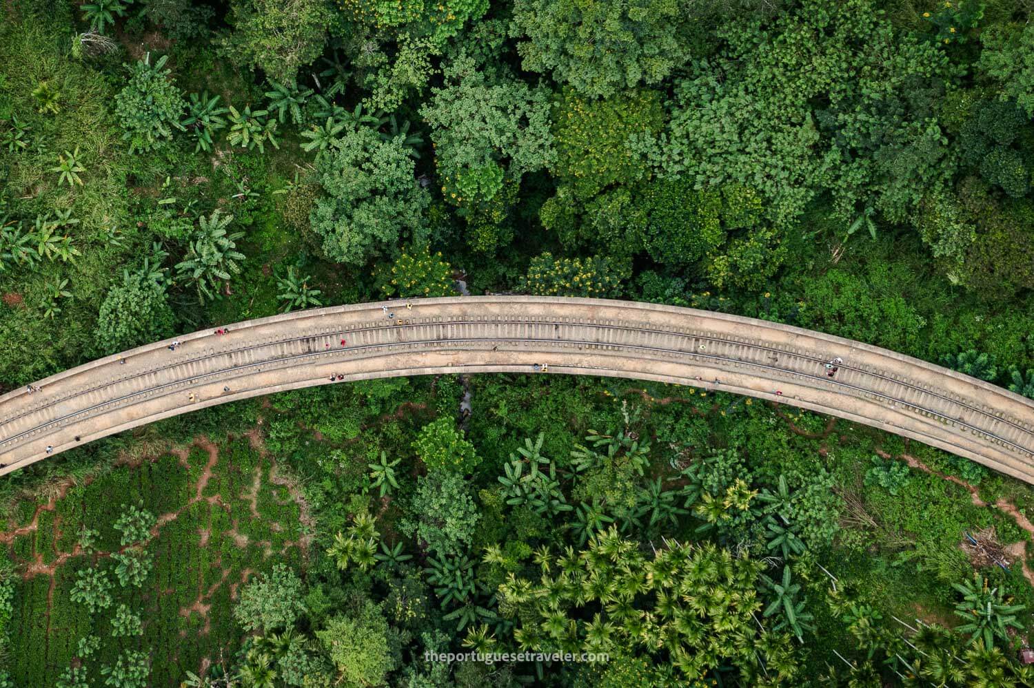 The first drone shots before the train arrived