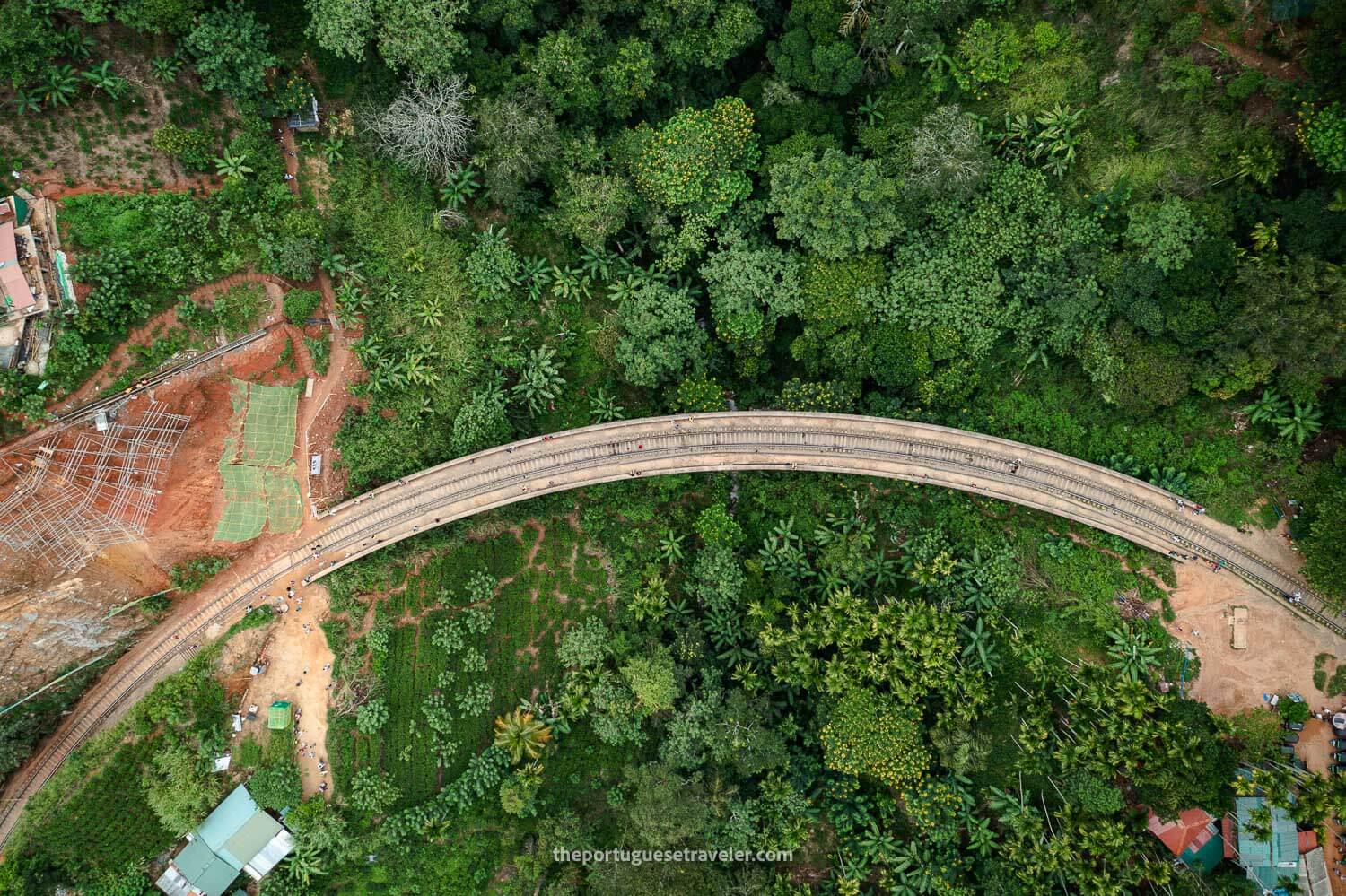 The bridge seen from the sky