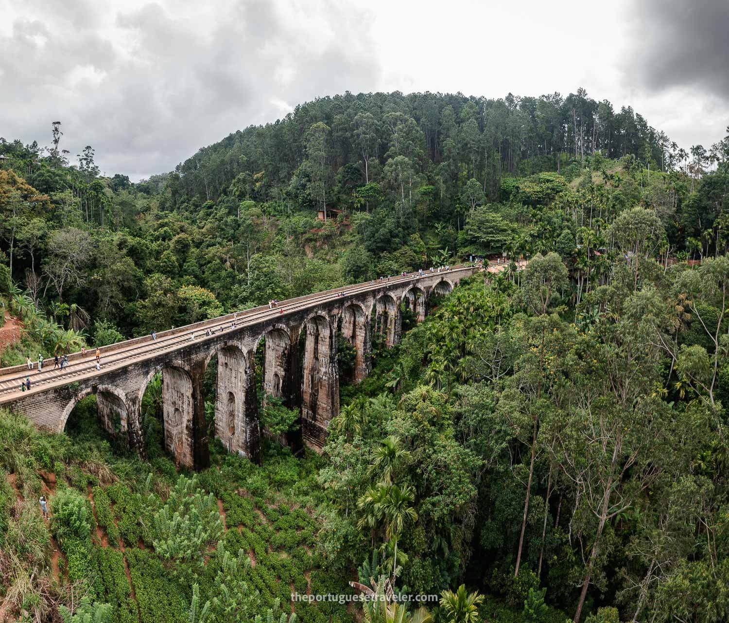 The bridge right before the train arrived