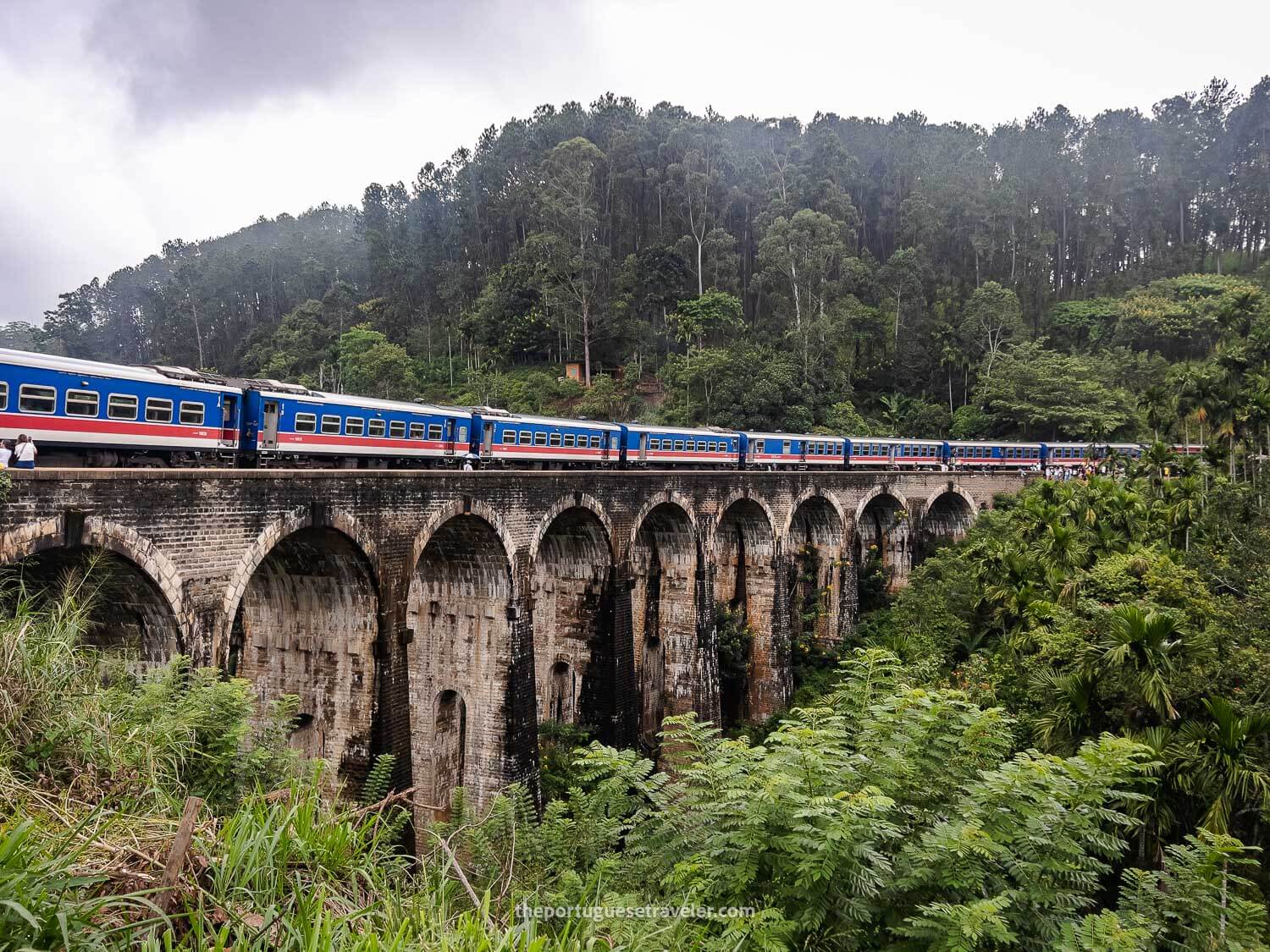 The train at the Nine Arches Bridge