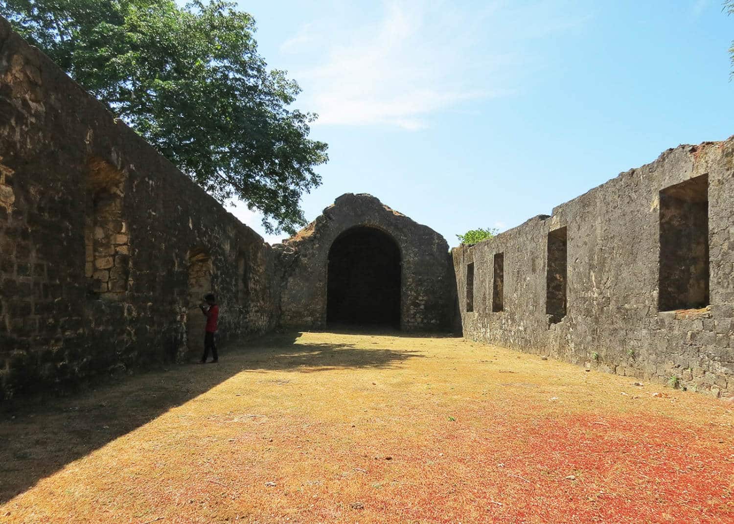 Ruins of the old Portuguese Church of Holy Trinity in Chankanai.