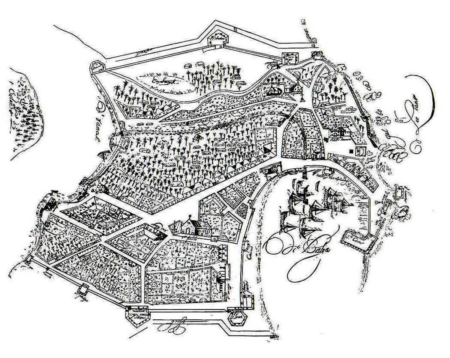 Plan view of Portuguese Colombo, made in 1650 - The Portuguese in Sri Lanka