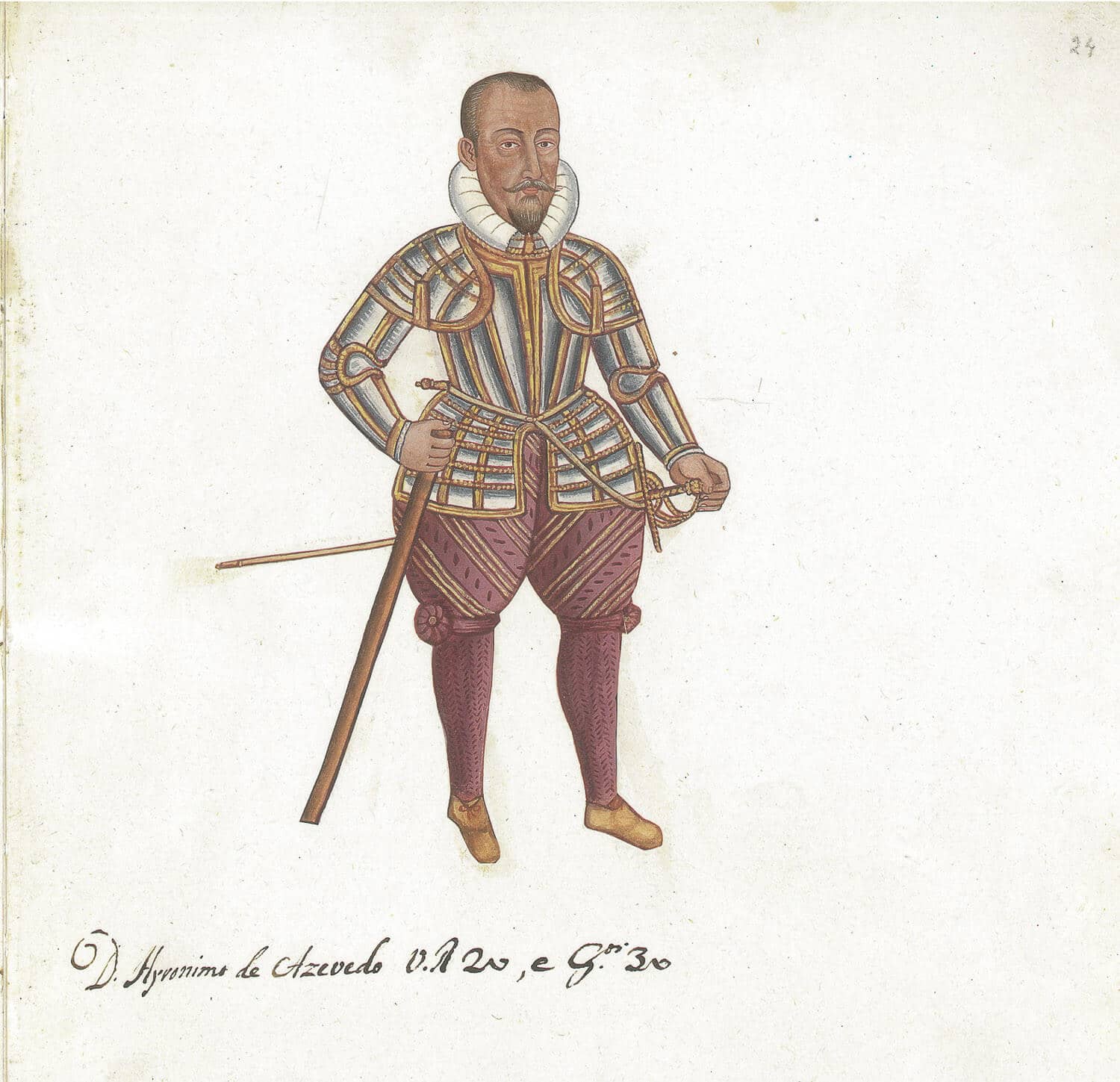 Dom Jerónimo de Azevedo, in Lyvro das Plataformas das Fortalezas da India by Manuel Godinho de Erédia - The Portuguese in Sri Lanka