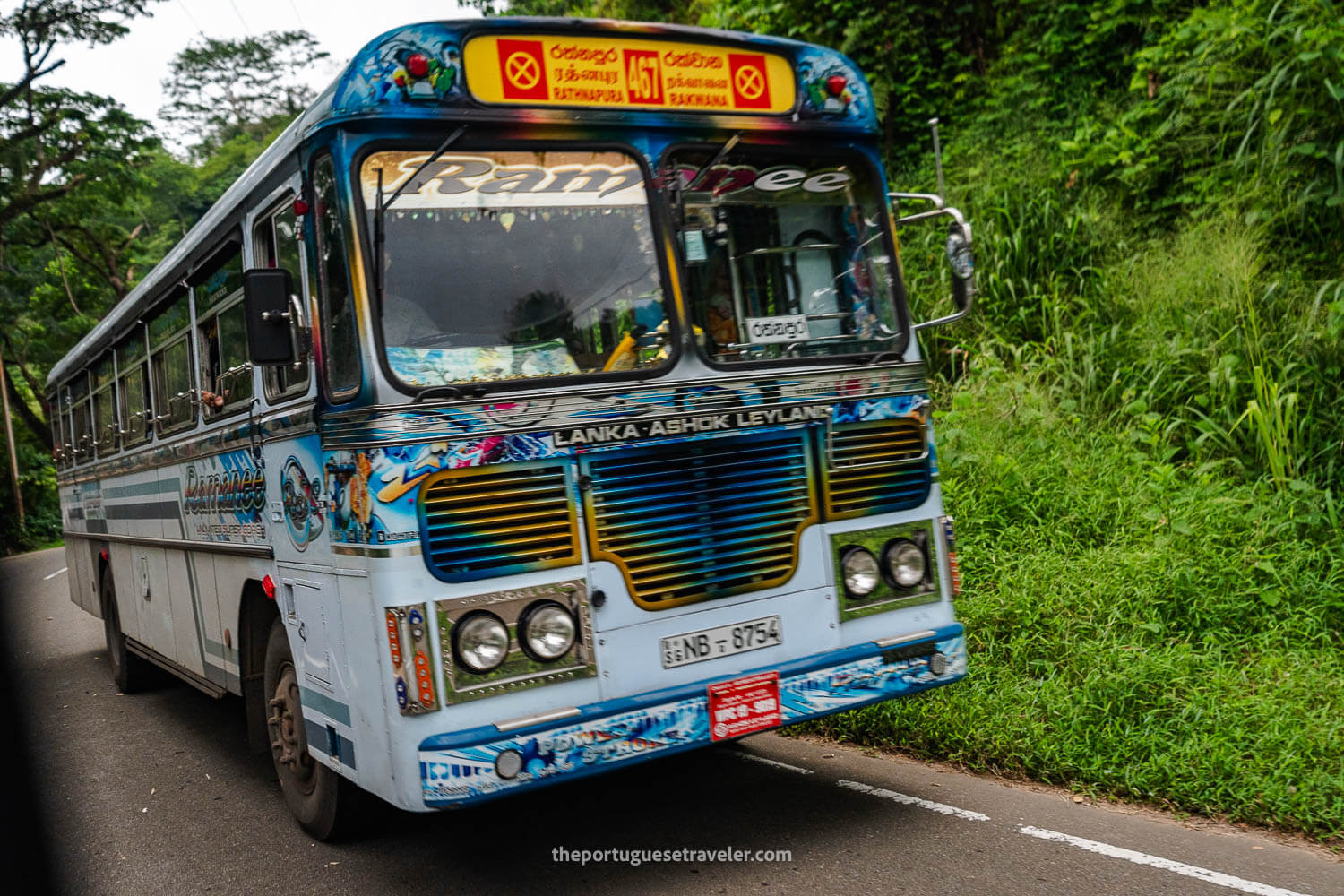 A local bus in Sri Lanka