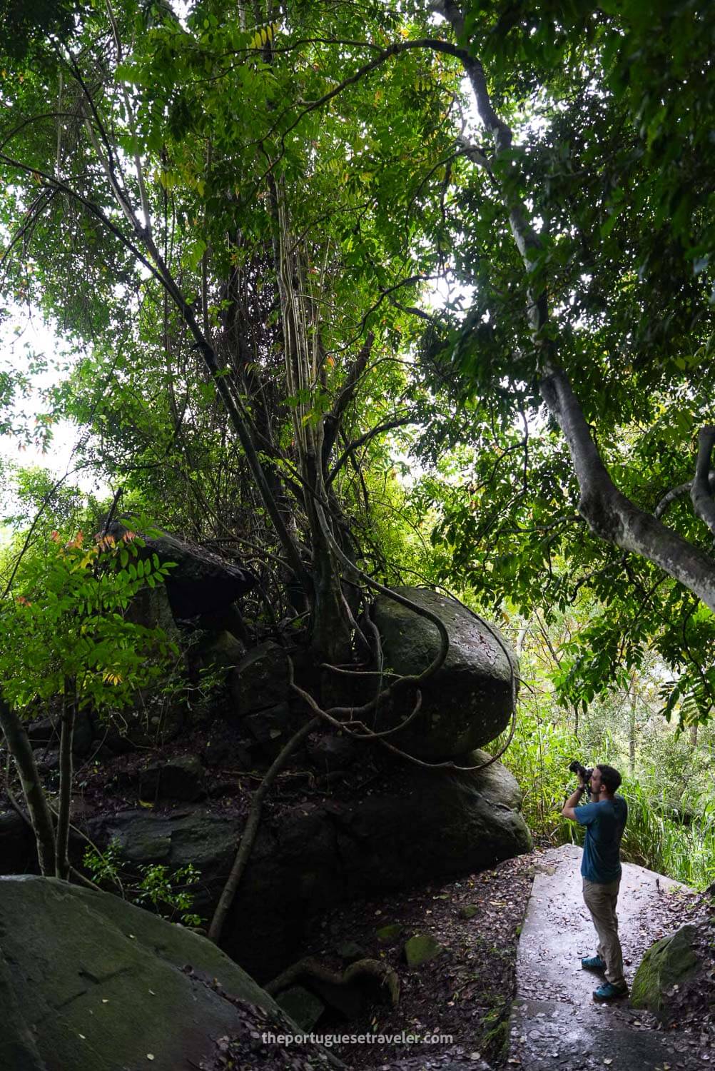 Me on the way up the stairs to the Ravana's Cave