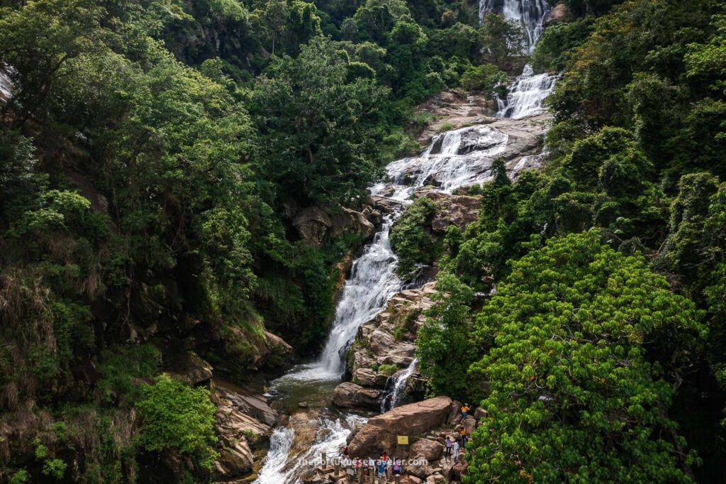 The Ravana Falls in Sri Lanka