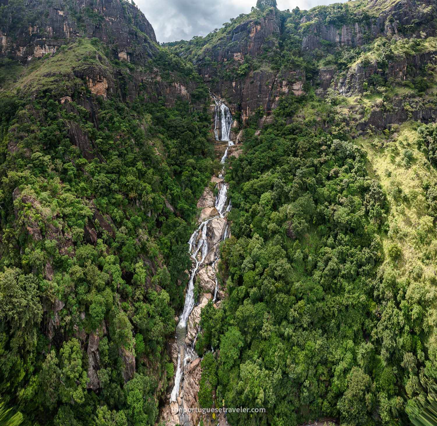 A Birdseye perspective of the Ravana Falls